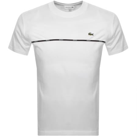 Lacoste WHITE Men's Regular-Fit Logo T-Shirt, US Large